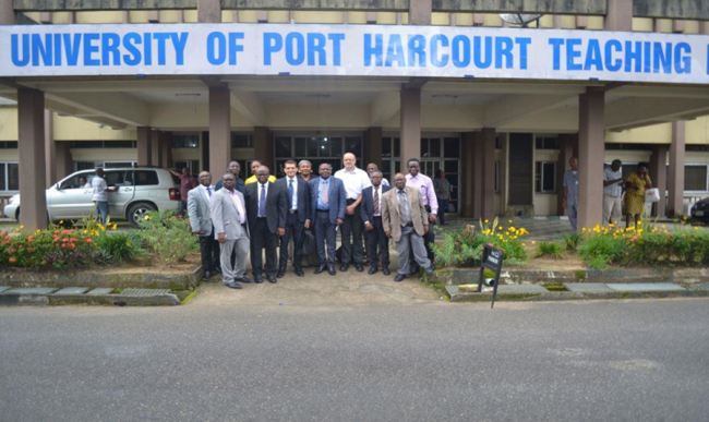 Salford Royal Hospital UK with the University Hospital Port Harcourt Management Team in 2019 
