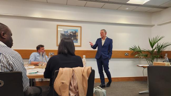 Prof Paul Cockwell speaks at the Leadership & Change Course