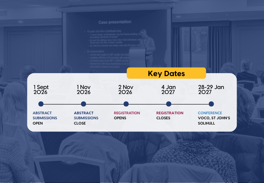 UK Paediatric Kidney Conference 2027 Timeline