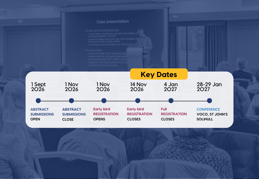 UK Paediatric Kidney Conference 2027 Timeline