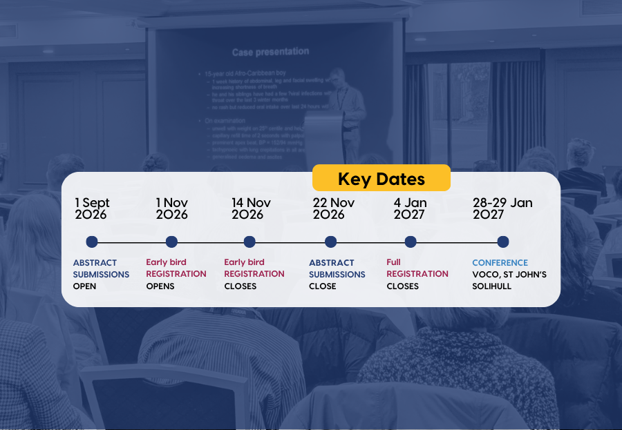 UK Paediatric Kidney Conference 2027 Timeline