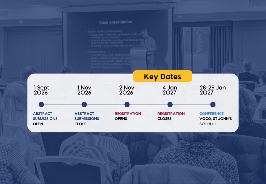 UK Paediatric Kidney Conference 2027 Timeline