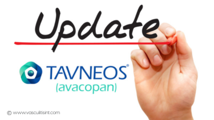 Tavneos® (avacopan) Update text and logo on white background