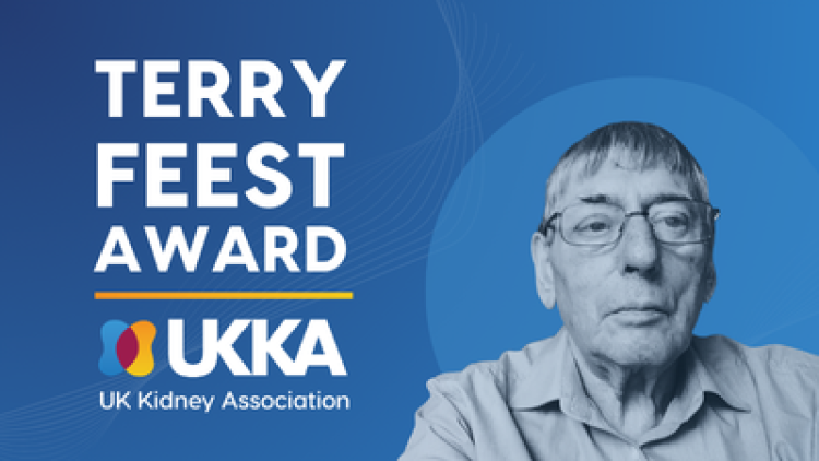 Terry Feest Award text & UKKA logo with photo of Dr Alan Hancock