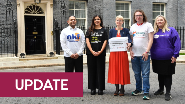 Kidney Charities working together to raise the profile of a kidney strategy