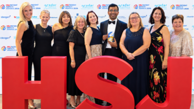 Members of DAYLife and the Shared HD Care Mentoring Programme receive the HSJ Award